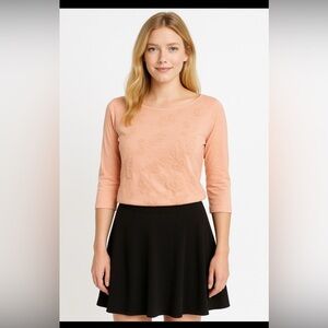 Ann Taylor Factory Pink Long Sleeve Blouse Design